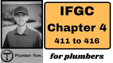 International Fuel Gas Code Chapter 4 Sections 411 to 416