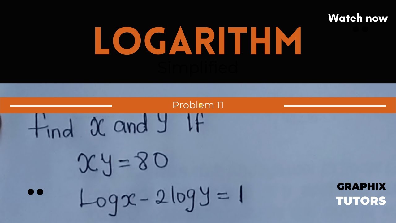 learn how to start solving question in logarithm - YouTube