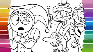 Rainbow Friends, but they're THE AMAZING DIGITAL CIRCUS Coloring Pages / How to Color TADC