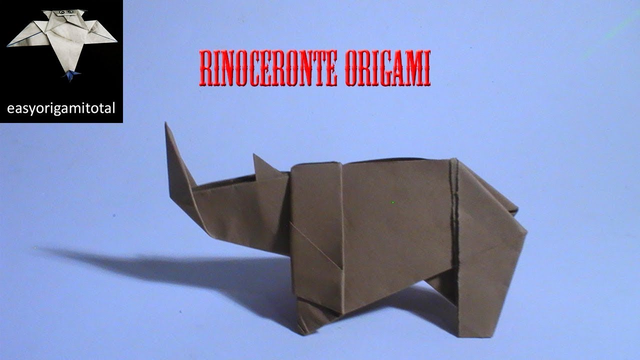 Como hacer un rinoceronte origami YouTube