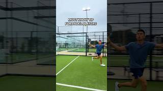 Must know tip for padel players! #padel