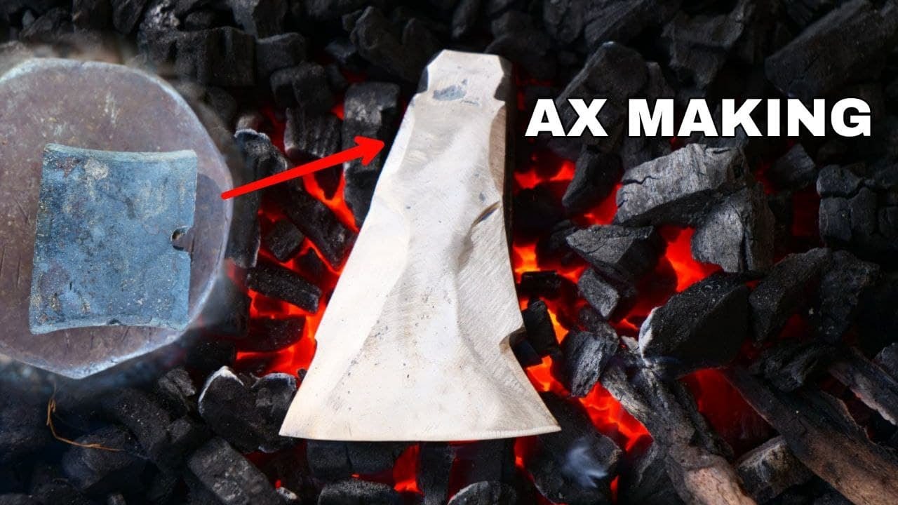 Axe Making , Making A strange Axe By Blacksmith And Carpenter YouTube