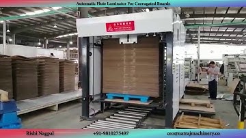 Automatic Flute Laminator For Corrugated Boards