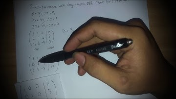 Sistem Persamaan Linier dengan Metode Operasi Baris Elementer (OBE)