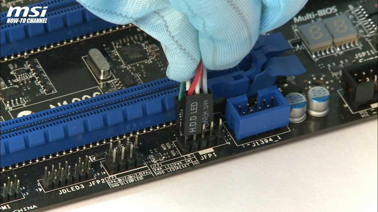 MSI® HOW-TO install front panel connectors (JFP1) - YouTube