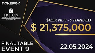 Triton Покер 2024 E#9|$125K NLH| Комментирует: Тимофей Кузнецов, Михаил Семин и Дмитрий Шахов