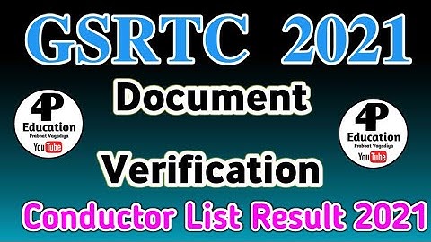 GSRTC Counducter||Drivers ||Result||ST certificate ||4P Education