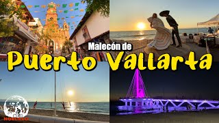 Atardecer En Puerto Vallarta Simplemente Épico Caminando Por El Malecón Al Atardecer