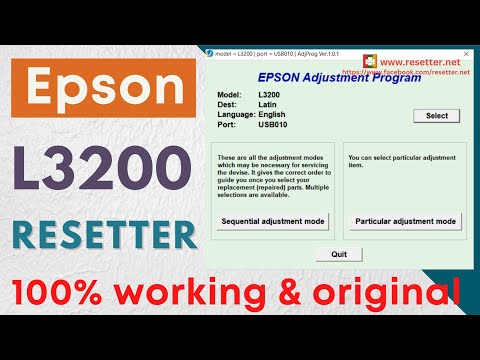 Epson L3200 Resetter