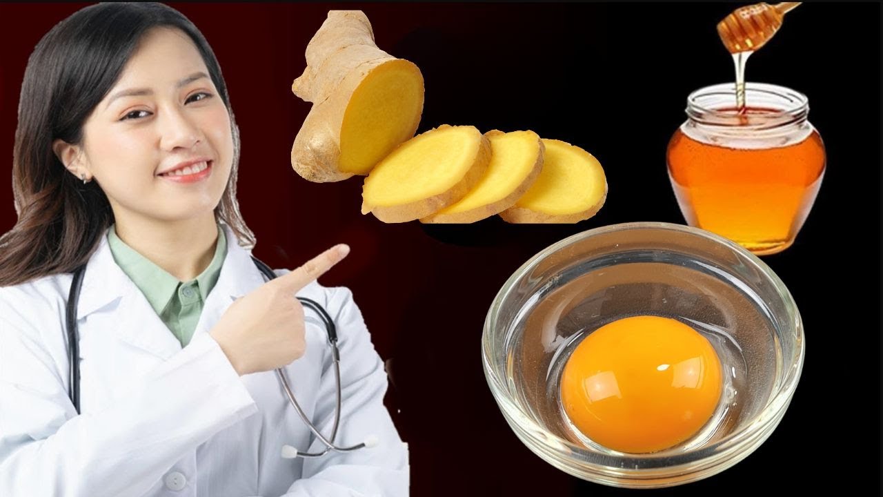 Mixture of Chicken Egg, Honey, Ginger and You'll Thank Me Simple