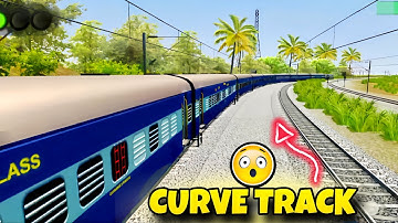 TRAIN HIGH SPEED CROSSING CURVE TRACK 😱 || Indian Train Simulator || Indian Train Game || Train Wala