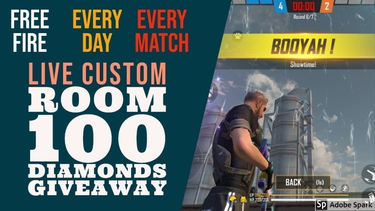 FREE FIRE LIVE | 💎100 Diamonds GIVEAWAY | CUSTOM ROOM | ROCKING SUPPORT |