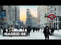 Un paseo por Madrid (España)... ¡¡¡TODO NEVADO!!! (4K)