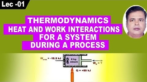 Heat and work interactions for a closed system with surroundings |Thermodynamics for GATE  and ESE |