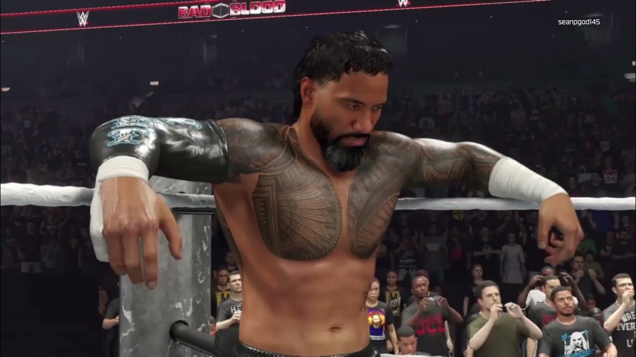 WWE 2K25 - Каррион Кросс и Джей Усо сражаются в матче по правилам экстремального рестлинга.