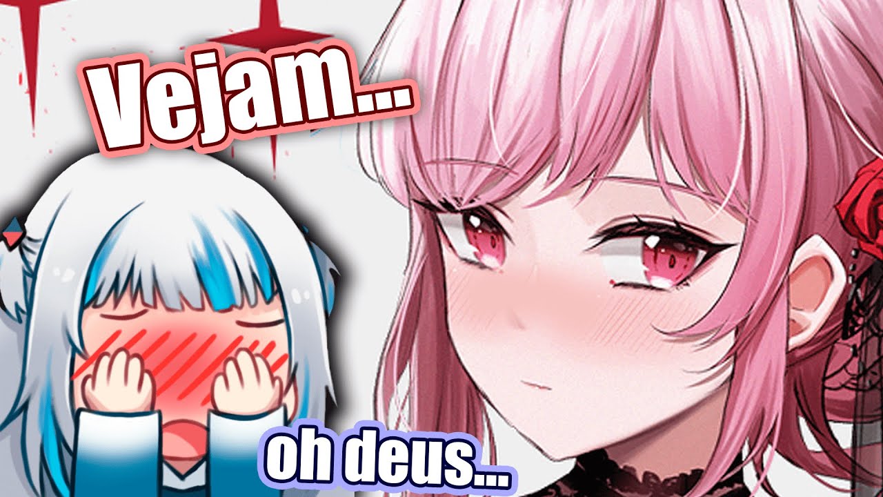 Gura se apaixona pela Calli de cabelo curto e você também vai!