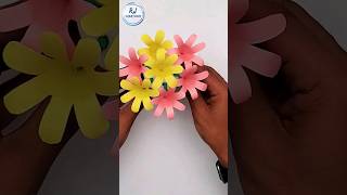 Easy To Make Paper Flower | Diy Paper Flower With Flower Vase  #Shorts