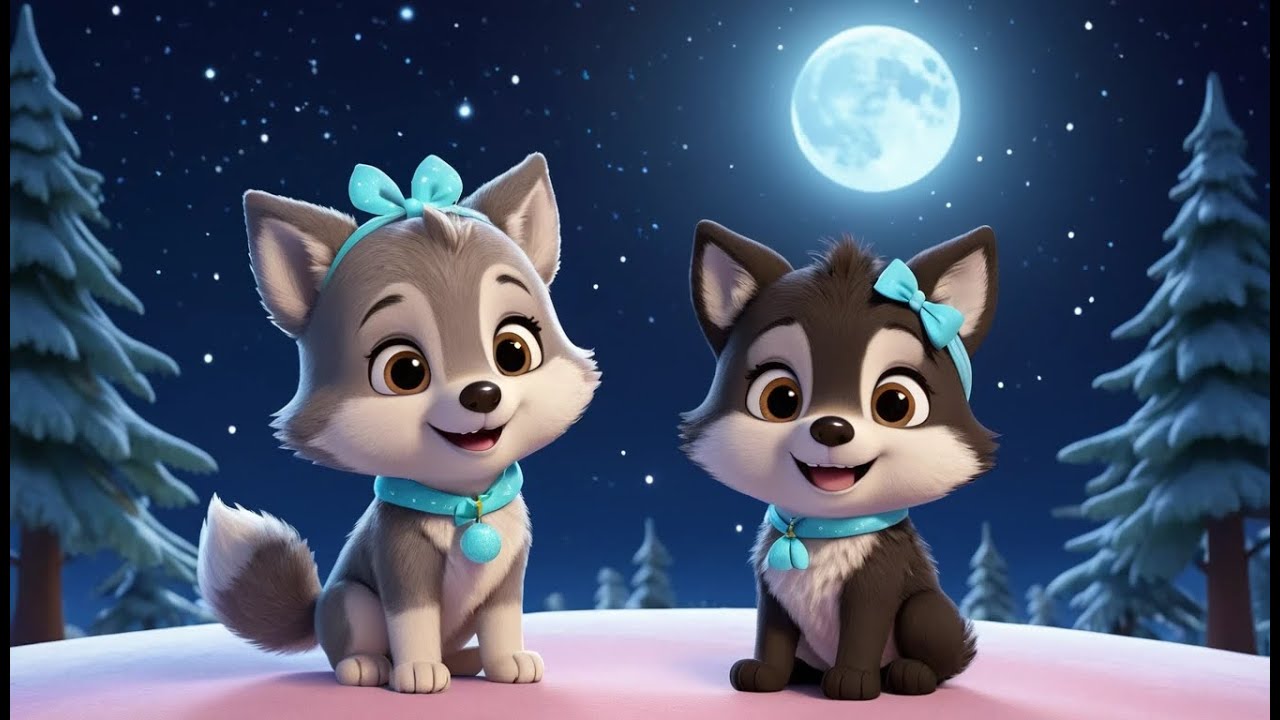Новогодняя песенка волчонка о луне | Новогодняя песня для детей | Обучение для малышей