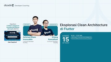 Dicoding Developer Coaching #65 : Flutter | Eksplorasi Clean Architecture di Flutter