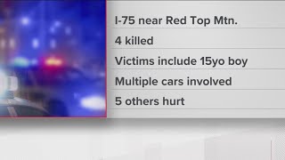 4 dead, 5 injured after multi-vehicle crash in Bartow County