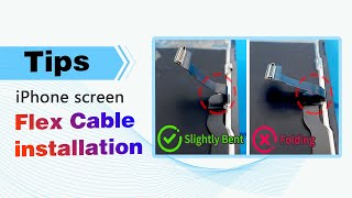 Slightly Bend the Flex Cable and Place It in the Reserved Space During iPhone Screen Replacement.