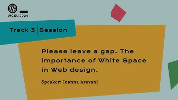 Please leave a gap. The importance of White Space in Web design.