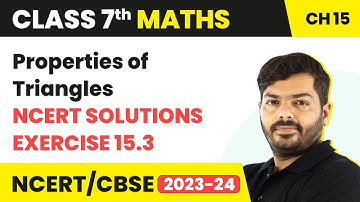 Class 7 Maths Properties of Triangles | Rd Sharma Ex 15.3 Solutions | Class 7 Maths