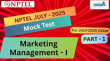 🔥Mock Test Part 1 | Marketing Management - I  NPTEL | July 2025 Exam