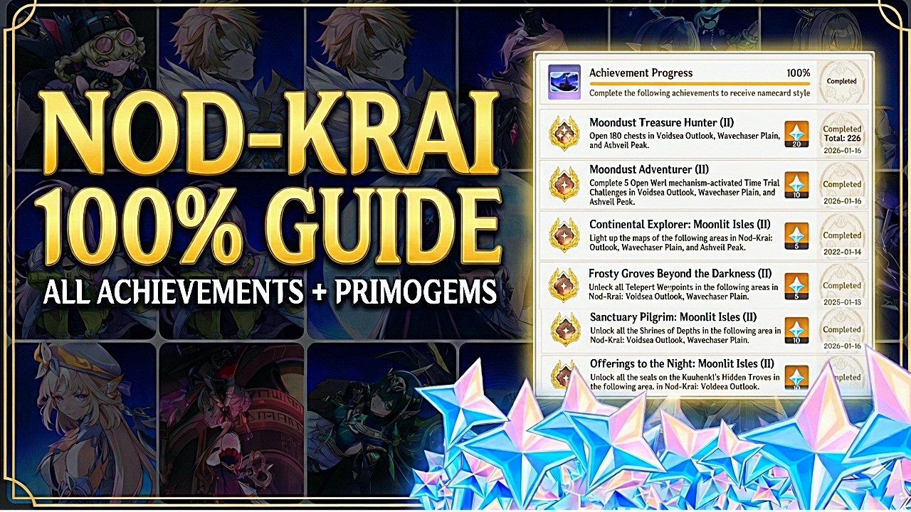 FASTEST Way to 100% Nod-Krai All Achievements (Void sea Outlook & Wave chaser Plain)
