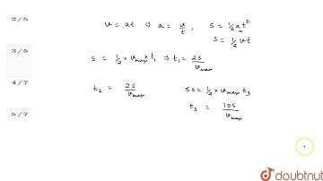 A body starts grom rest and travels a distance `S` with unitorm acceleration, then moves uniform...