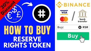 How to buy Reserve Rights Token (RSR) ✅ Step-by-Step Tutorial [0.08% fees]