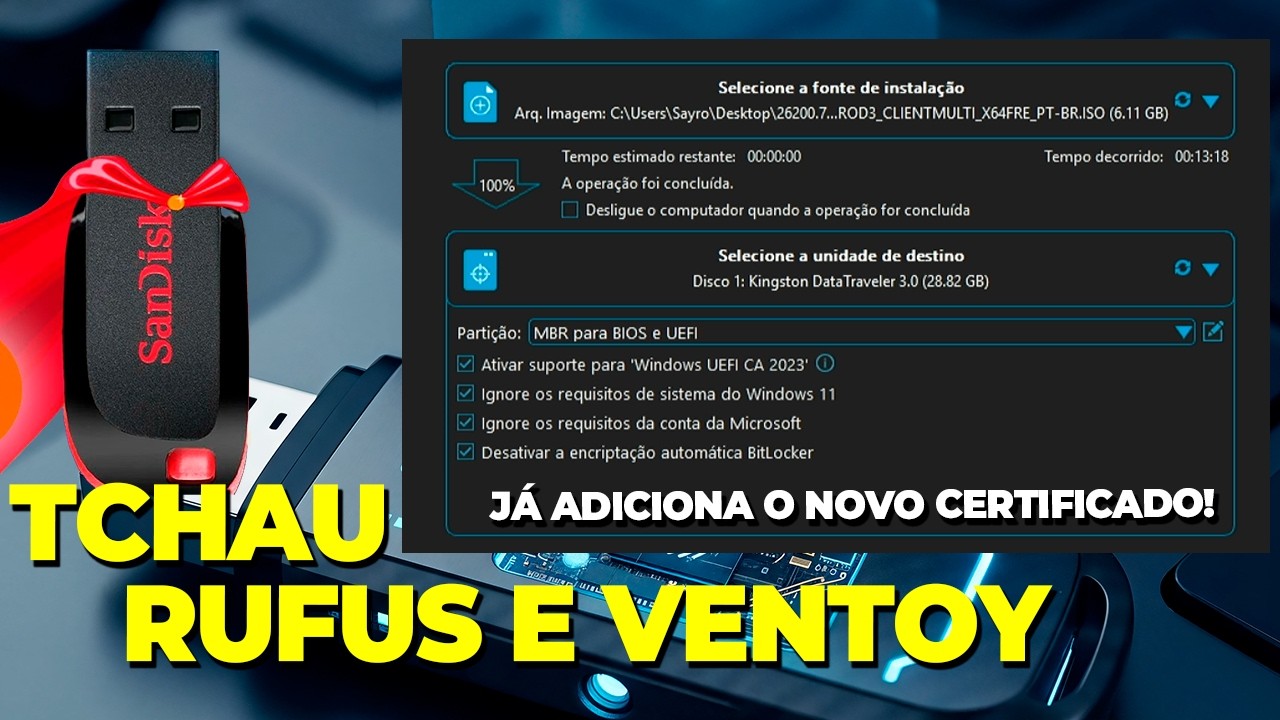 O MELHOR APP para Criar Pen Drive Boot para Windows em 2026! RUFUS e VENTOY não Tem Esse RECURSO!