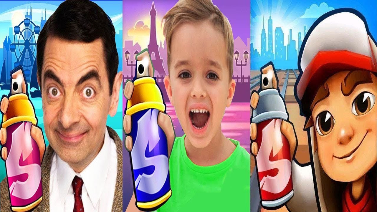 Subway Surfers Seattle vs Vlad and Nikita Run vs Mr Bean Run Gameplay HD