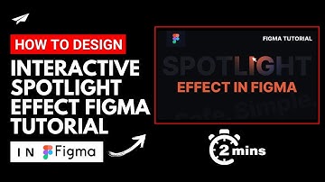 How to Design Interactive Spotlight Effect Figma Tutorial