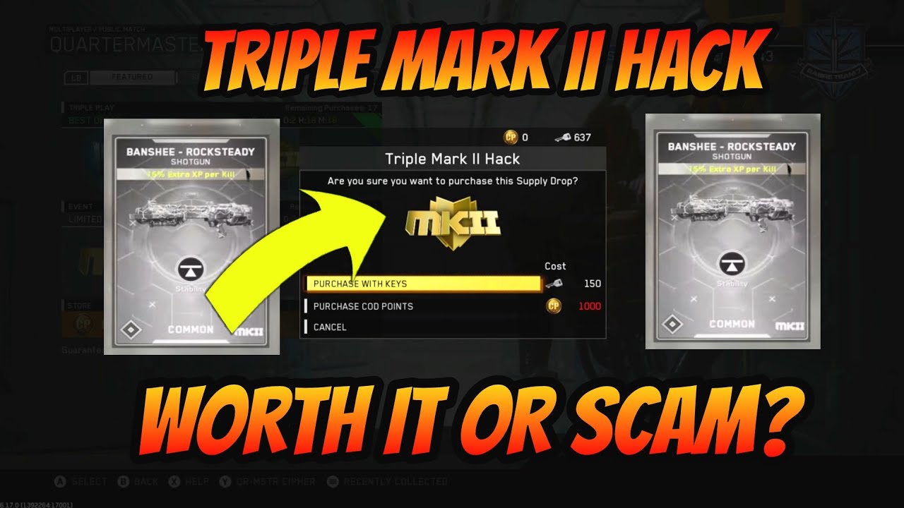*NEW* INFINITE WARFARE "TRIPLE MARK II HACK" WORTH IT OR NAH? (GUARANTEES 3 MARK II WEAPONS)