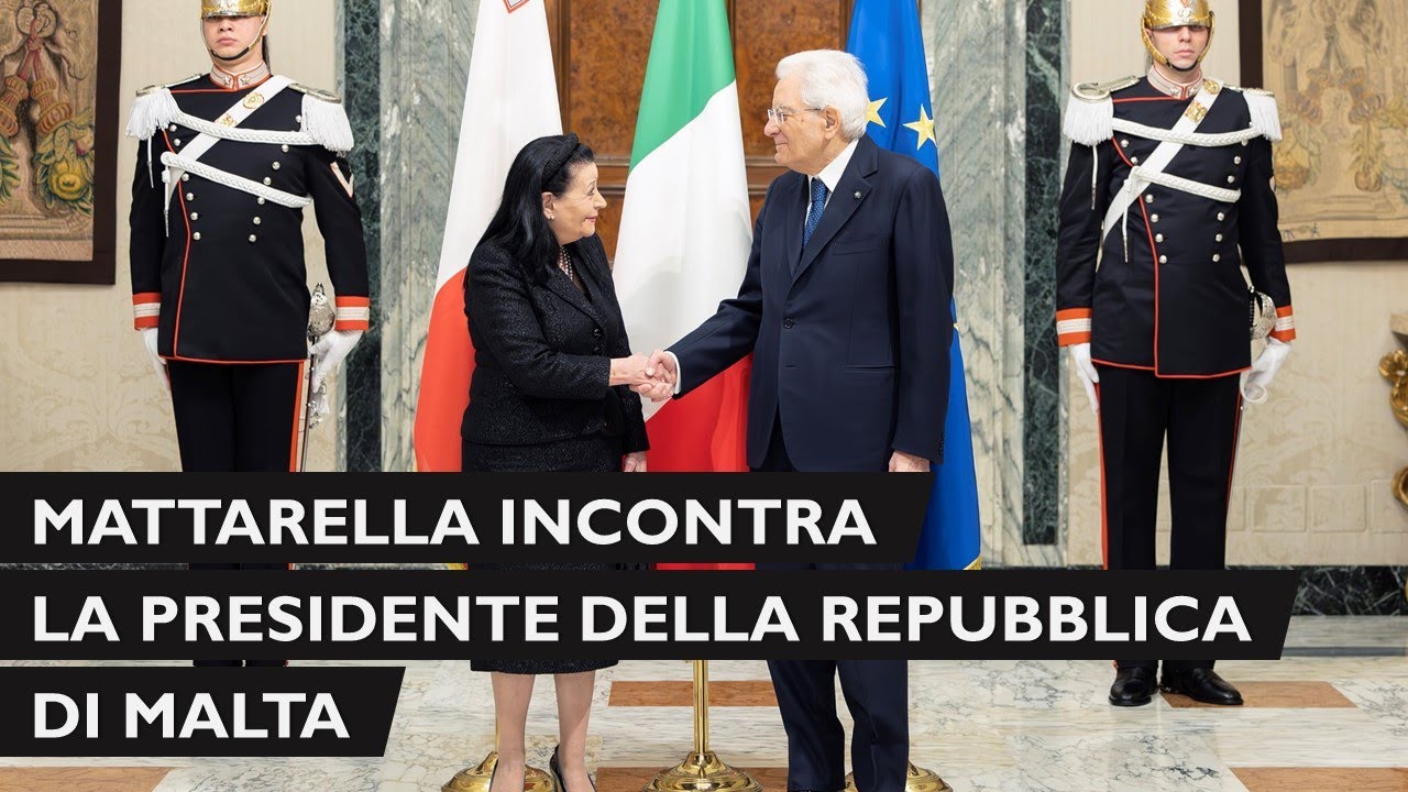 Mattarella incontra la Presidente della Repubblica di Malta, S.E. la Sig.ra Myriam Spiteri Debono