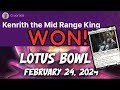 Kenrith the midrange king won lotus bowl