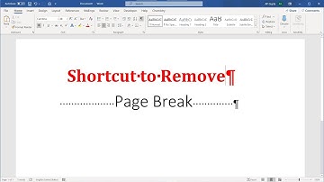 How to remove page break in Word 2007 and above including shortcut to remove all page break [2021]