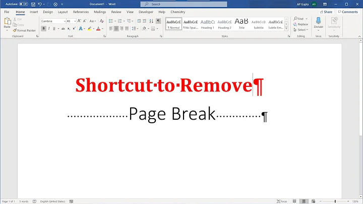 How to remove page break in Word 2007 and above including shortcut to remove all page break [2021]