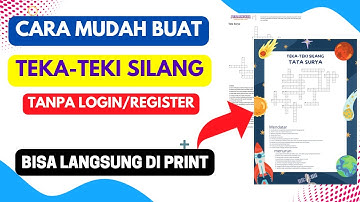 SERI 1 || CARA BUAT SOAL TEKA TEKI SILANG UNTUK SISWA DI PUZZLEMAKER