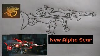 New Megalodon Alpha Scar Skin Drawing