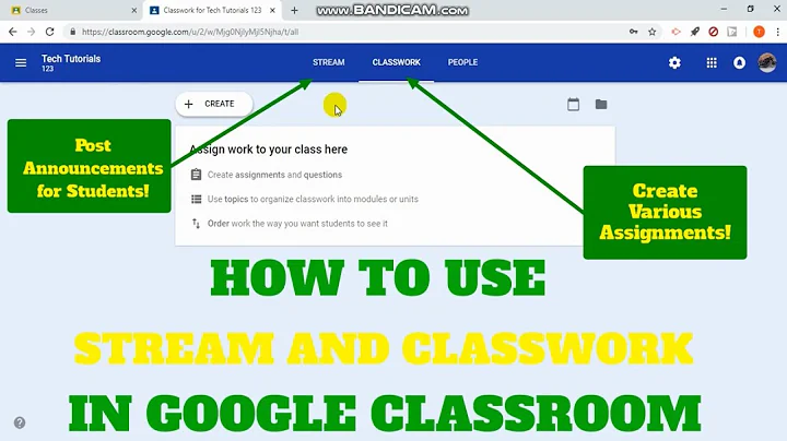 *Google Classroom* Tutorial #3 - How to Post in Stream and Create Assignments in Classwork Sections