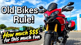 Old Bikes Rule. How much does it cost?
taking a look at the bang for buck you can get by buying an older bike with all the performance of newer models.
the ducati multistrada 1200s is am exceptional performer in all areas, and I go through the highs and very few lows of owning one. Old Bikes Rule. How much does it cost?