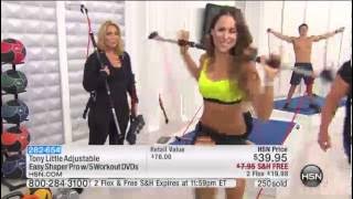 Tony Little Adjustable Easy Shaper Pro with 5 Workout DV...
