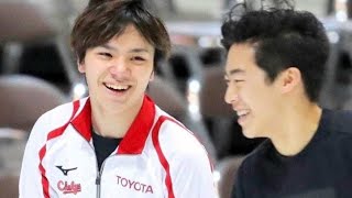 Шома Уно, Нейтан Чен | Тренировка, Гран-при Японии по фигурному катанию «NHK Трофи»-2021