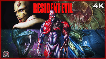 Every Enemy and Boss Fight in Resident Evil 1 (With Cutscenes 4K)