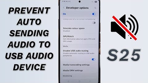 🔇 How to Prevent Phone From Automatically Sending Audio to USB Audio Device on Galaxy S25/S25+/Ultra