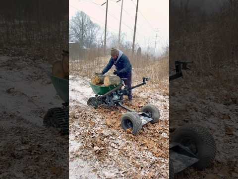 Motorized wheelbarrow is a little beast 💪