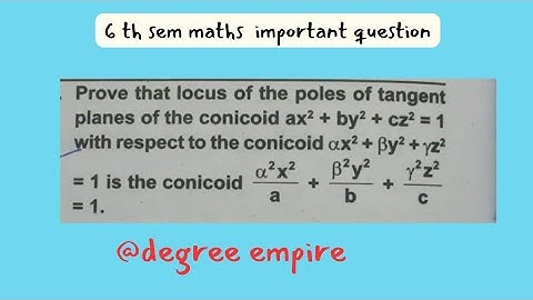 6 th sem maths important question #degree #degree_exams #mpc #analytical #solid #geometry