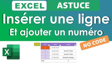 Excel Bouton:  insérer ligne et numéro